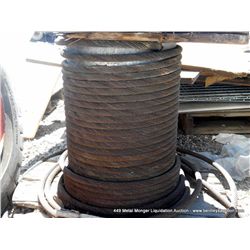 WOODEN SPOOL W/ METAL CABLE