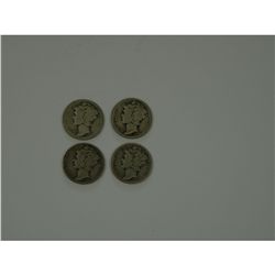 A better date Mercury Dime quartet