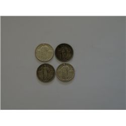 A quartet of better Standing Liberty Quarters