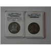 Image 1 : An ANACS certified Capped Bust Half Dollar twosome