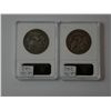 Image 2 : An ANACS certified Capped Bust Half Dollar twosome