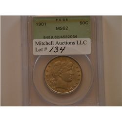 50C 1901 PCGS MS62.