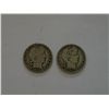 Image 1 : A pair of key date Barber Half Dollars