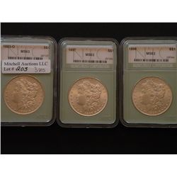 A Choice Morgan Dollar trio