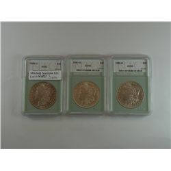 Higher grade circulated New Orleans Mint Morgan Dollars