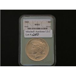 $1Silver. 1921 Peace