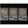 Image 2 : Three different Choice or better mint state Peace Dollars