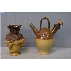 Two pieces of Doulton Lambeth including toby jug and  The Old Sarum Kettle  for Watson and Co. Salis