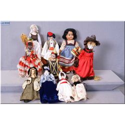 A selection of collectible dolls including Peggy Nisbet "Anne Boleyn",  Royal Doulton, Cinderella do