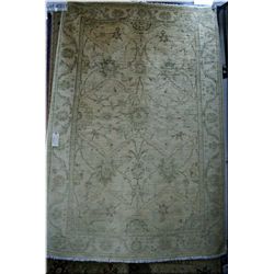 100% wool Afghani Chobi area rug in muted tones 72" x 105"