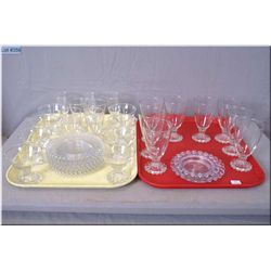 Selection of candlewick including eight parfaits and under trays, wine glasses and goblets etc.