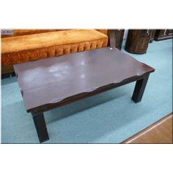 Solid rosewood rectangular coffee table with simple lines