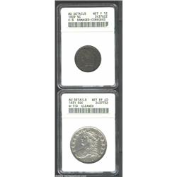 1809 1/2 C Half Cent--Damaged, Corroded--ANACS, AU Details, Net Fine 12, C-3, there is a distraction
