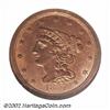Image 1 : 1857 1/2 C MS64 Red NGC. C-1. The U.S. Half Cent passed into history by act of Congress in February.