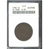 1795 1C Plain Edge Good 6 ANACS. S-78, R.1. Unevenly worn with much of the reverse worn into the rim