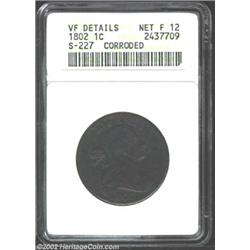 1802 1C--Corroded--ANACS. VF Details, Net Fine12. S-227, R.2. Deep brown patina with extensive corro