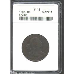 1802 1C Fine 12 ANACS. S-230, R.1. Heavily worn with finely roughened surfaces from handling. Import