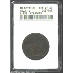 1802 1C--Corroded--ANACS. AU Details, Net VF35. S-232, R.1. Sharply struck on the obverse. Important