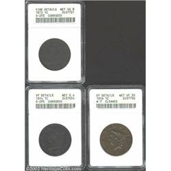 1813 1C--Corroded--ANACS, Fine Details, Net VG8, S-293, both sides are rough in texture with a steel