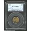 Image 3 : 1860 1C MS67 PCGS. A dynamic, fully original Copper-Nickel Cent that has even honey-golden and reddi