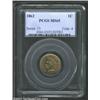 Image 1 : 1862 1C MS65 PCGS. The first A in AMERICA is softly struck, but the portrait and left side legends a