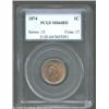 Image 1 : 1874 1C MS64 Red PCGS. The sharply impressed devices are awash in pink-red luster. There are no grad