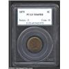 Image 1 : 1875 1C MS65 Red and Brown PCGS. Medium gold, lilac, and sea-green patina. A sharply struck Gem that