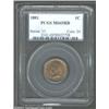 Image 1 : 1881 1C MS65 Red PCGS. Sharply struck and flashy with iridescent green-gold and champagne-rose color