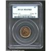 Image 1 : 1887 1C MS65 Red PCGS. A mildly prooflike Gem that has lovely gold color. The surfaces are carbon-fr