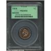 1909 1C PR64 Red PCGS. Deeply reflective with bright color overall and slightly deeper peripheral ac