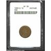 Image 1 : 1909-S VDB 1C VF30 ANACS. A pleasing, moderately worn example with attractive, medium brown color. I