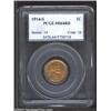 Image 1 : 1914-S 1C MS64 Red PCGS. An olive-gold Cent that has modest luster and a short abrasion in the left.