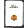 Image 1 : 1927 1C MS67 Red NGC. Bright, fiery-red mint luster characterizes this Superb P-mint Lincoln Cent. P