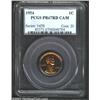 Image 1 : 1954 1C PR67 Red, Cameo PCGS. The luster is both complete and vibrant with a glowing reddish-orange.
