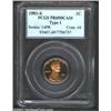 Image 1 : 1981-S 1C Type One PR69 Deep Cameo PCGS. Devoid of grade-limiting handling marks, this otherwise pin