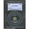 Image 1 : 1851 3CS MS65 PCGS. A perfect candidate for inclusion in a high grade, first-year type set, this fro