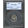 Image 1 : 1883 3CN PR67 PCGS. Wispy golden-brown patina visits each side of this needle-sharp Superb Gem. Magn