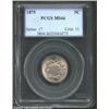 Image 3 : 1875 5C MS66 PCGS. This issue has a respectable original mintage of 2 million coins, but it is not a