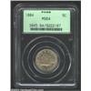 Image 1 : 1884 5C MS64 PCGS. A boldly struck near-Gem that has good cartwheel luster in addition to mildly pro