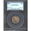 Image 1 : 1884 5C MS65 PCGS. A needle-sharp Gem that has flashy luster and beautiful gold patina. Liberty has.