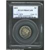 Image 1 : 1893 5C PR66 Cameo PCGS. Dappled golden iridescence drifts over bright, mostly glassy surfaces. Ther