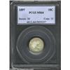 Image 1 : 1897 10C MS64 PCGS. This frosty textured, slate-gray colored survivor is possessed of razor sharp st