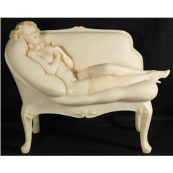 Emily Kaufman Original Sculpture Girl on Fainting Couch