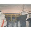 Image 2 : Salinas Signed Artist Proof Print Town Harbor