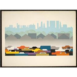 Steve Horan Signed Urban Landscape Art Print City 1976