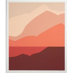 Doug Danz Signed Abstract Landscape Art Print Canyon C