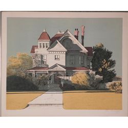 Merv Corning Signed Artist Proof Print Miramar House