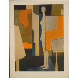 Andre Minaux Signed Art Print Nude in Artists Studio