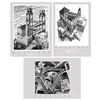 Image 1 : 3) M.C. Escher Art Prints- Waterfall Relativity