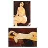 Image 1 : 2 Modigliani Nude Prints Sitting on a Sofa, Reclining